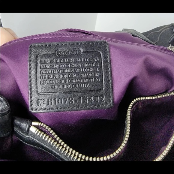 Coach Black Mia Signature “C” Outlined Pattern Satchel 15402